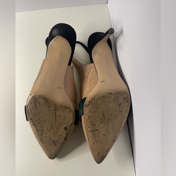 Enzo Angiolini Tan and Black Patent Heels - Picture 4 of 5